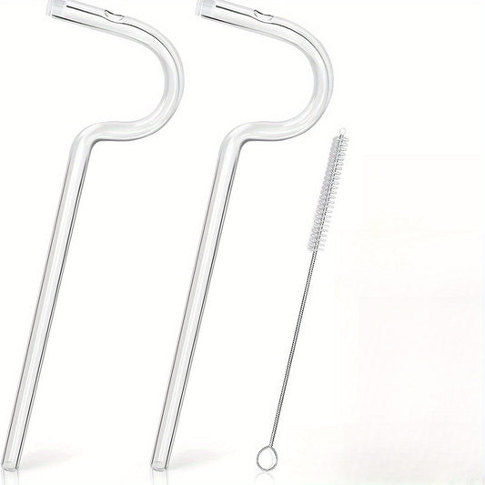 3pcs Anti Wrinkle Glass Straws Eco friendly Reusable Drinking Straw