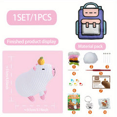 Capybara Crochet Kit for Adults - Christmas Gift, Beginner Craft Set