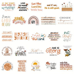 50pcs Bohemian Bible Waterproof Stickers for Phone Laptop