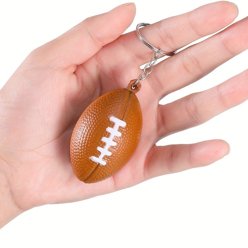 Solid Sponge Rugby Keychain Backpack Pendant