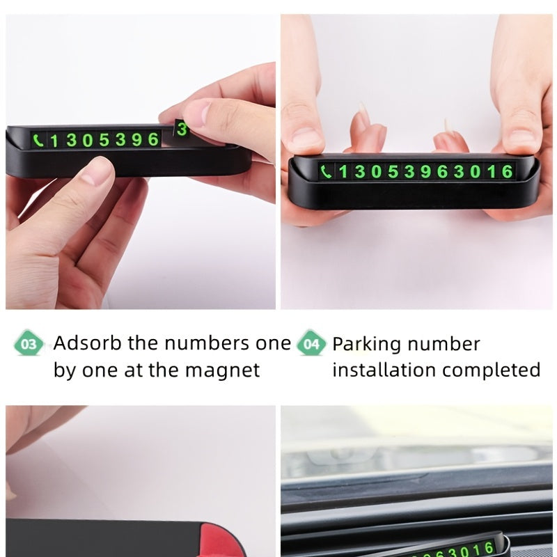 Temporary Parking Number Plate Mobile Decoration Car Phone Interior