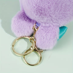 Double-Sided Bunny Doll Charm Plush Toy Pendant for Girls