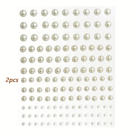 282pcs Pearl Stickers Facial Nail Art DIY Crafts