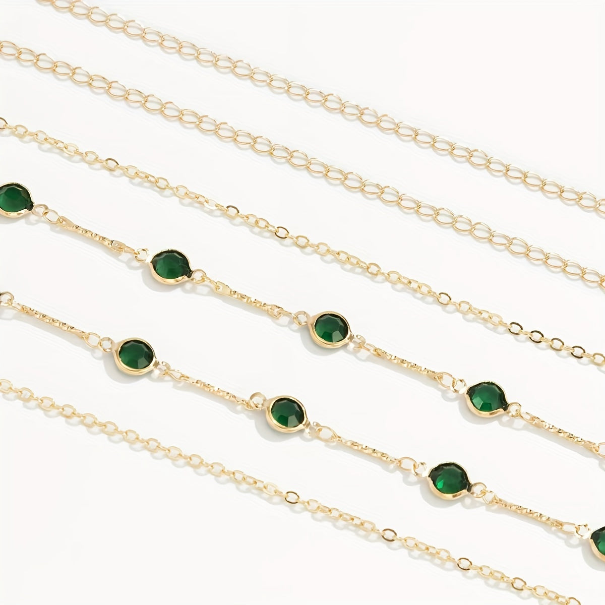 Vintage Green Crystal Waist Chain Metal Belly Girdle Women