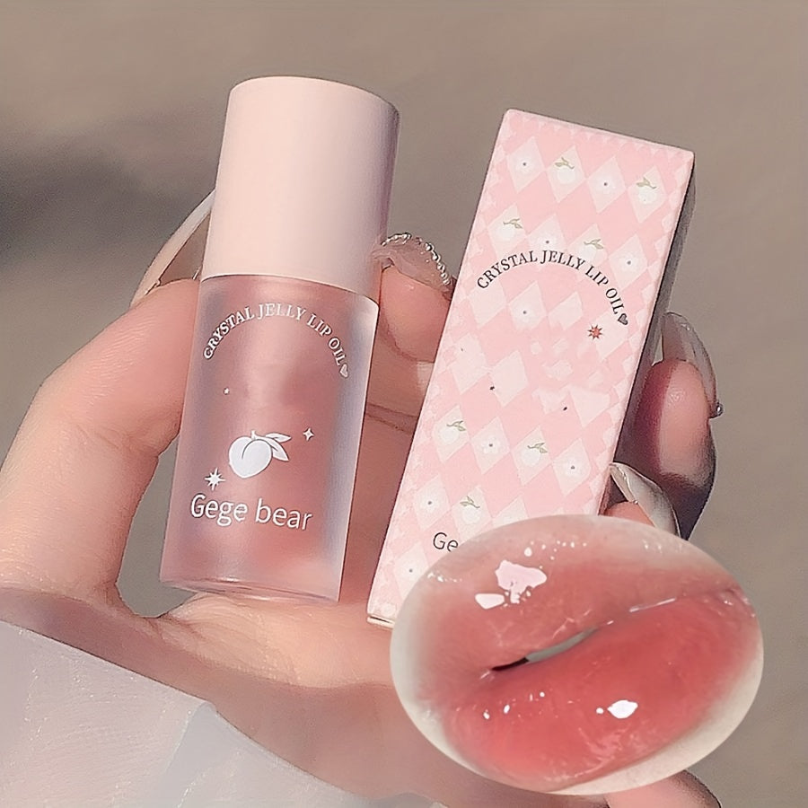 Peach Flavor Water Glow Crystal Jelly Lip Plumping Gloss