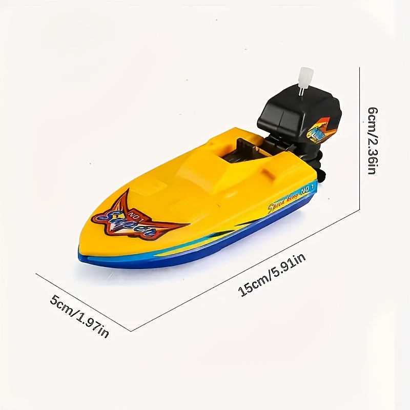 Spring Speedboat Toy for Kids, Ages 3+, Pool and Bathtub Fun
