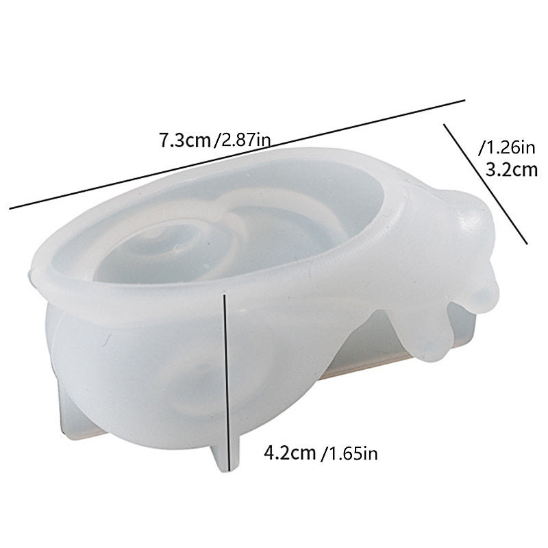3 Pcs Animal Epoxy Mold Simulation Snail Frog Lizard Shape Silastic Mould
