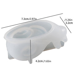 3 Pcs Animal Epoxy Mold Simulation Snail Frog Lizard Shape Silastic Mould