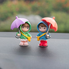 2pcs Umbrella Couple Car Decorations