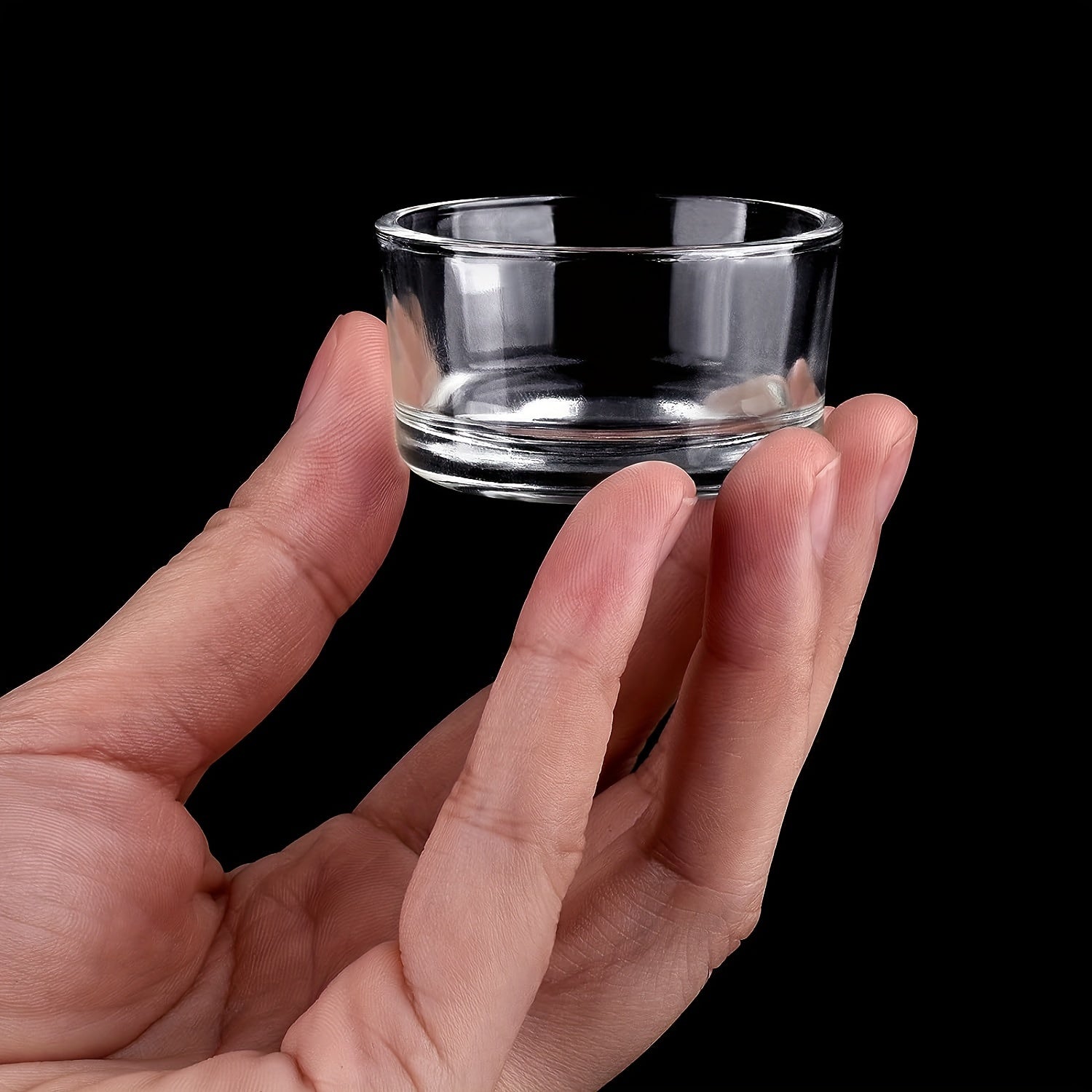 6pcs Glass Reptile Feeder Food Bowls Water Dish Cups for Small Pet Lizard Turtle