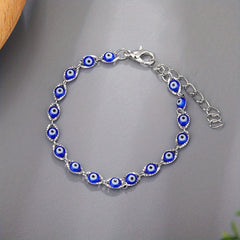 Multicolor Devil's Eye Beads Resin Bracelet