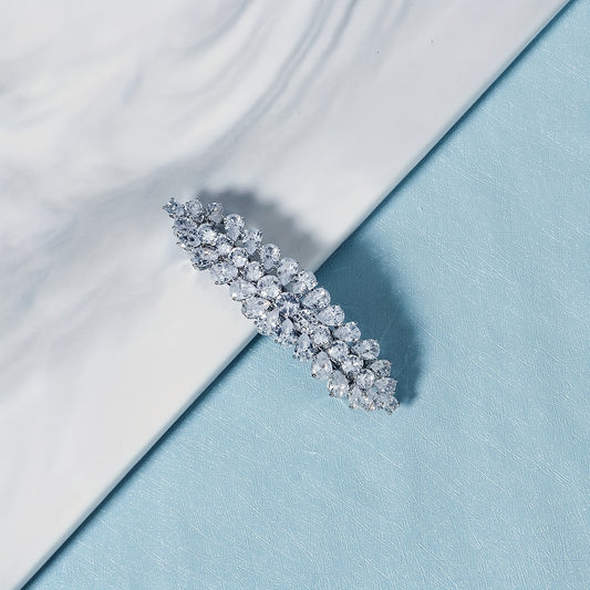 Rhinestone Hair Clip French Barrette Head Jewelry