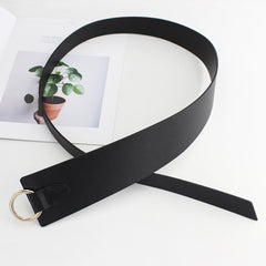 Stylish PU Leather Belt Casual Waistband Dress Coat Sweater Girdle
