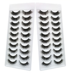 20 pairs 3D Faux Mink Eyelashes Natural Wispy Fluffy Extension Makeup