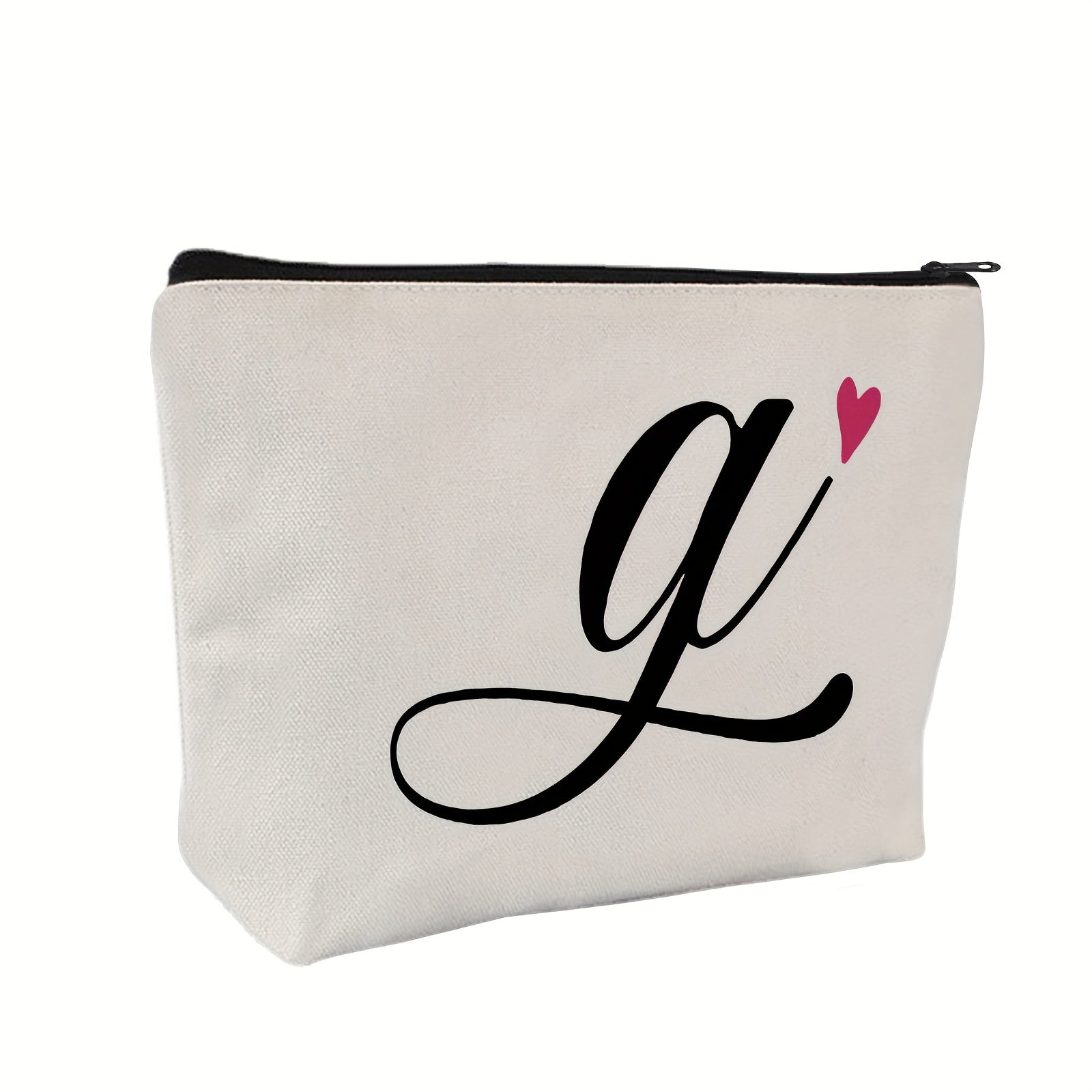 Monogram Travel Makeup Bag Roomy Cosmetic Bag With Zipper
