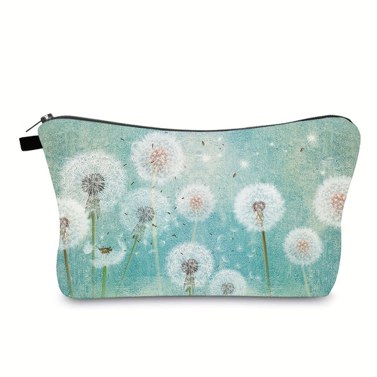 Dandelion Print Cosmetic Bag Roomy Makeup Organizer Travel Toiletry Bag