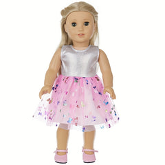 18 Inch Doll Sequin Tulle Skirt Set Doll Clothes