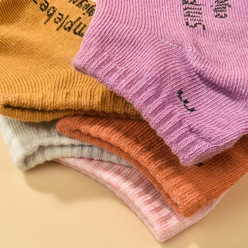 5 Pairs Baby Cotton Ankle Socks for Toddler Boys Girls