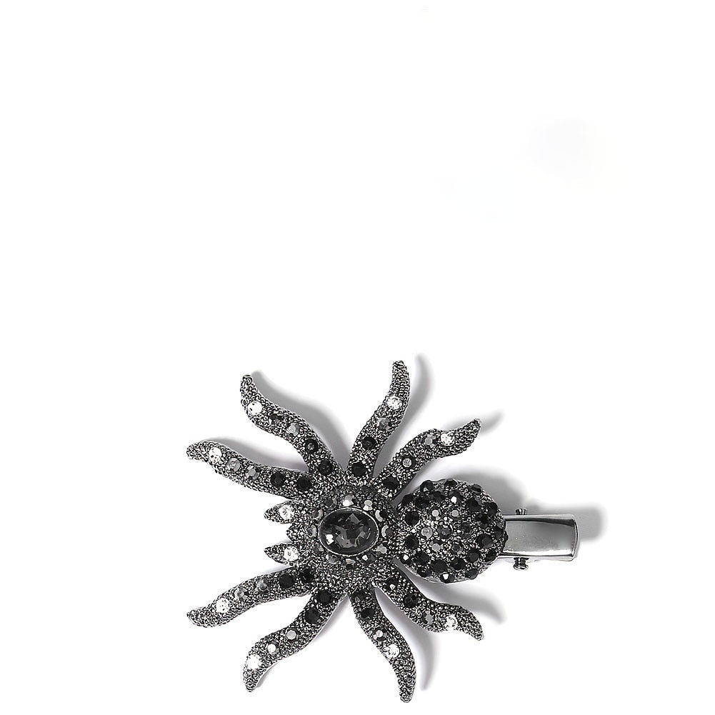 Spider Hair Pin Rhinestone Gothic Punk Crystal Bobby Pin Halloween Accessory