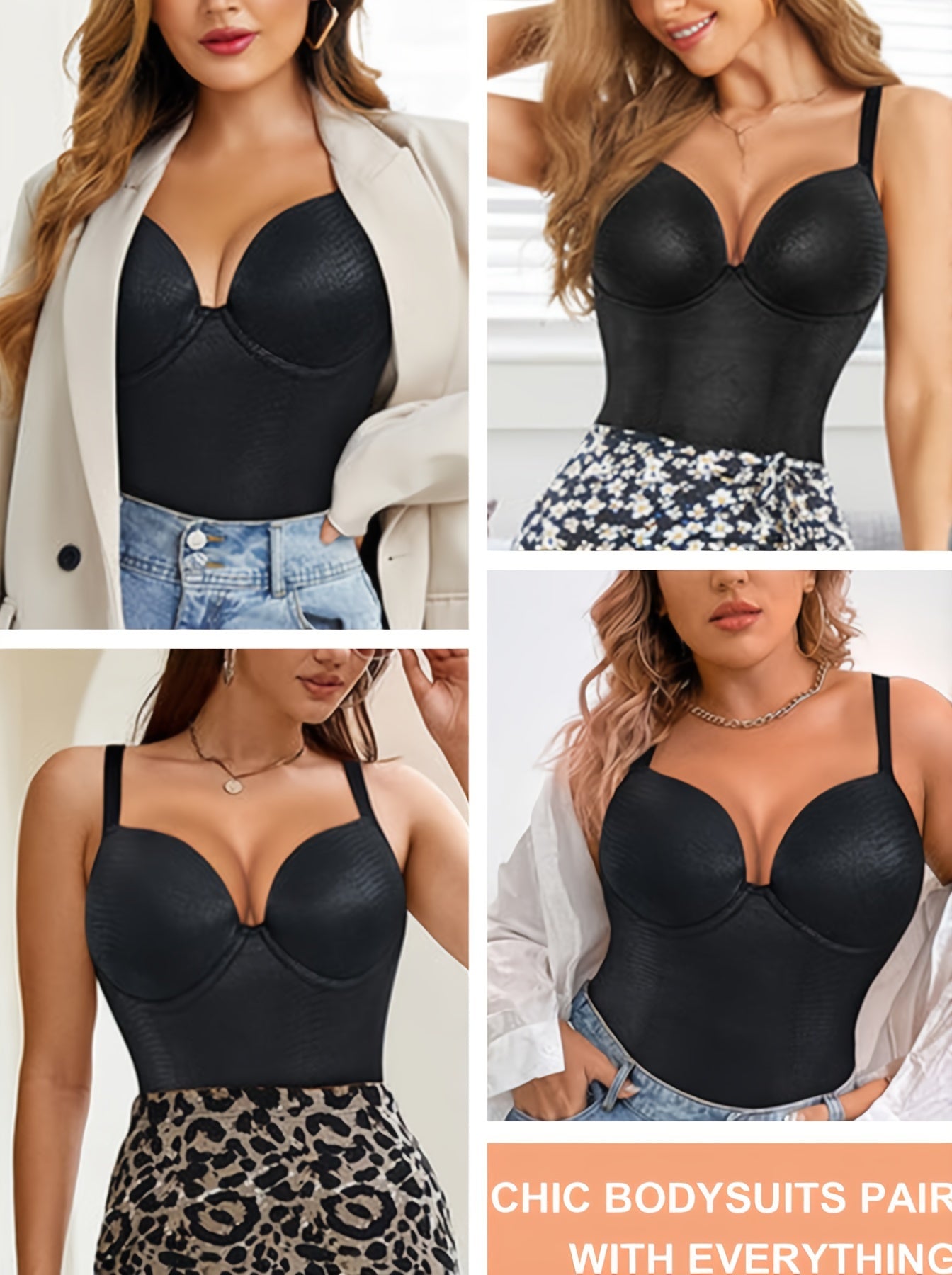 Shaping Bodysuit Push Up Tummy Control Slimmer Slip Body Shaper Women's