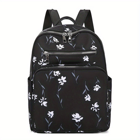 Flower Pattern Backpack Women School Bag Work Travel