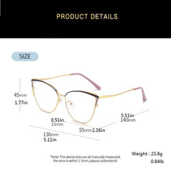 Women Cat Eye Glasses Frame Stylish Clear Lens Eyewear