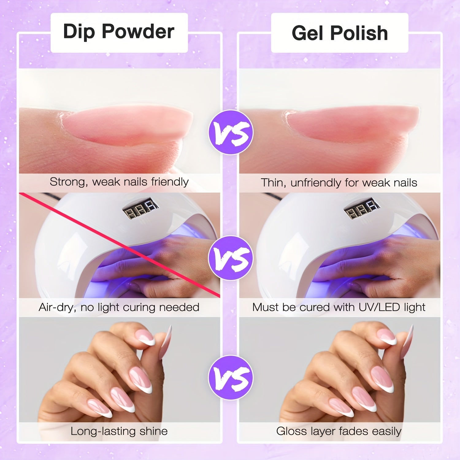 21 Pcs Sunset Colors Dip Powder Nail Kit with Tools