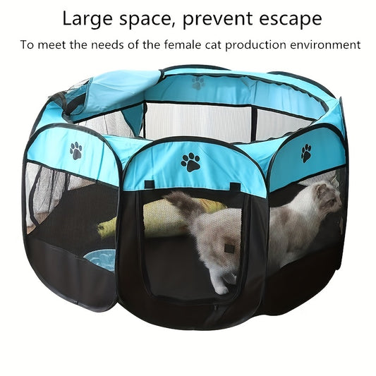 Foldable Waterproof Pet Playpen With Shade