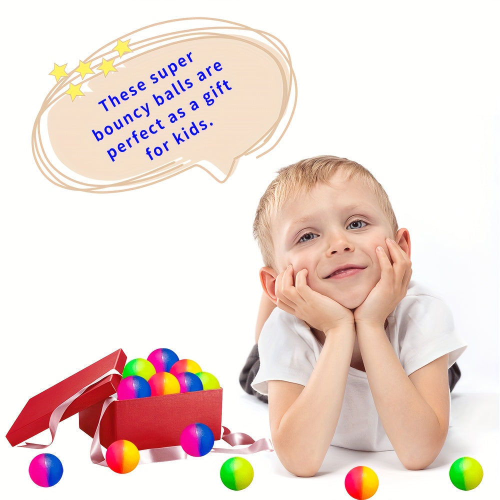 10pcs Rainbow Bouncy Balls Kids Party Favors & Birthday Gift