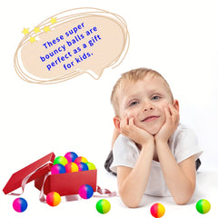 10pcs Rainbow Bouncy Balls Kids Party Favors & Birthday Gift