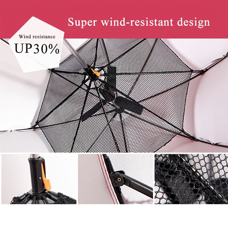 Creative Umbrella with Fan Installation, Battery Powered