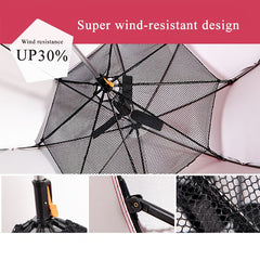 Creative Umbrella with Fan Installation, Battery Powered