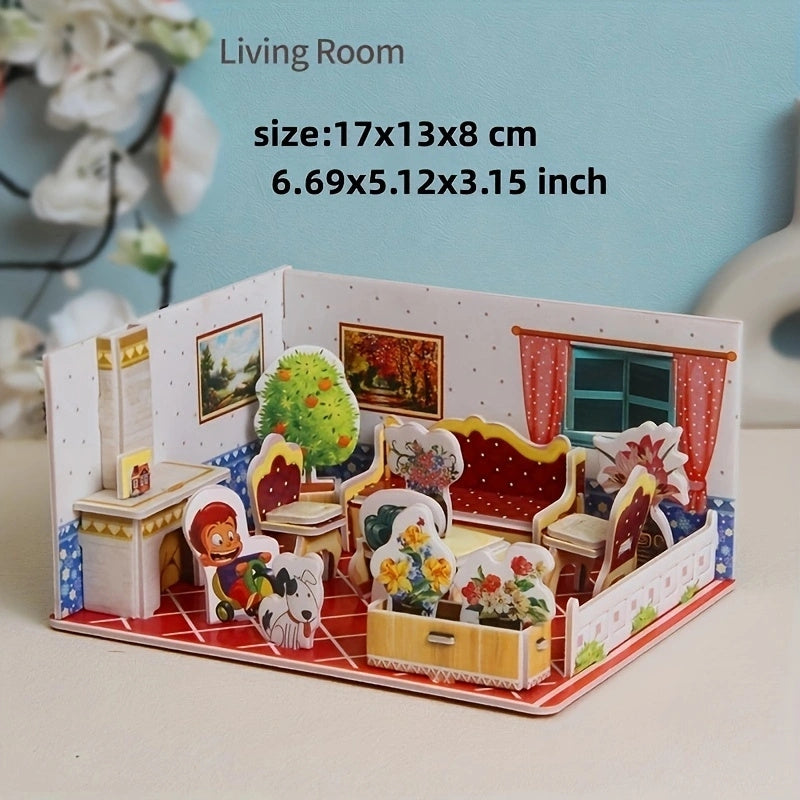 3D Puzzle Model Paper DIY Toy for Girls