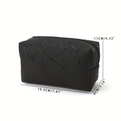 Geometric Pattern Cosmetic Pouch Lightweight Zipper Bag for Travel Makeu...