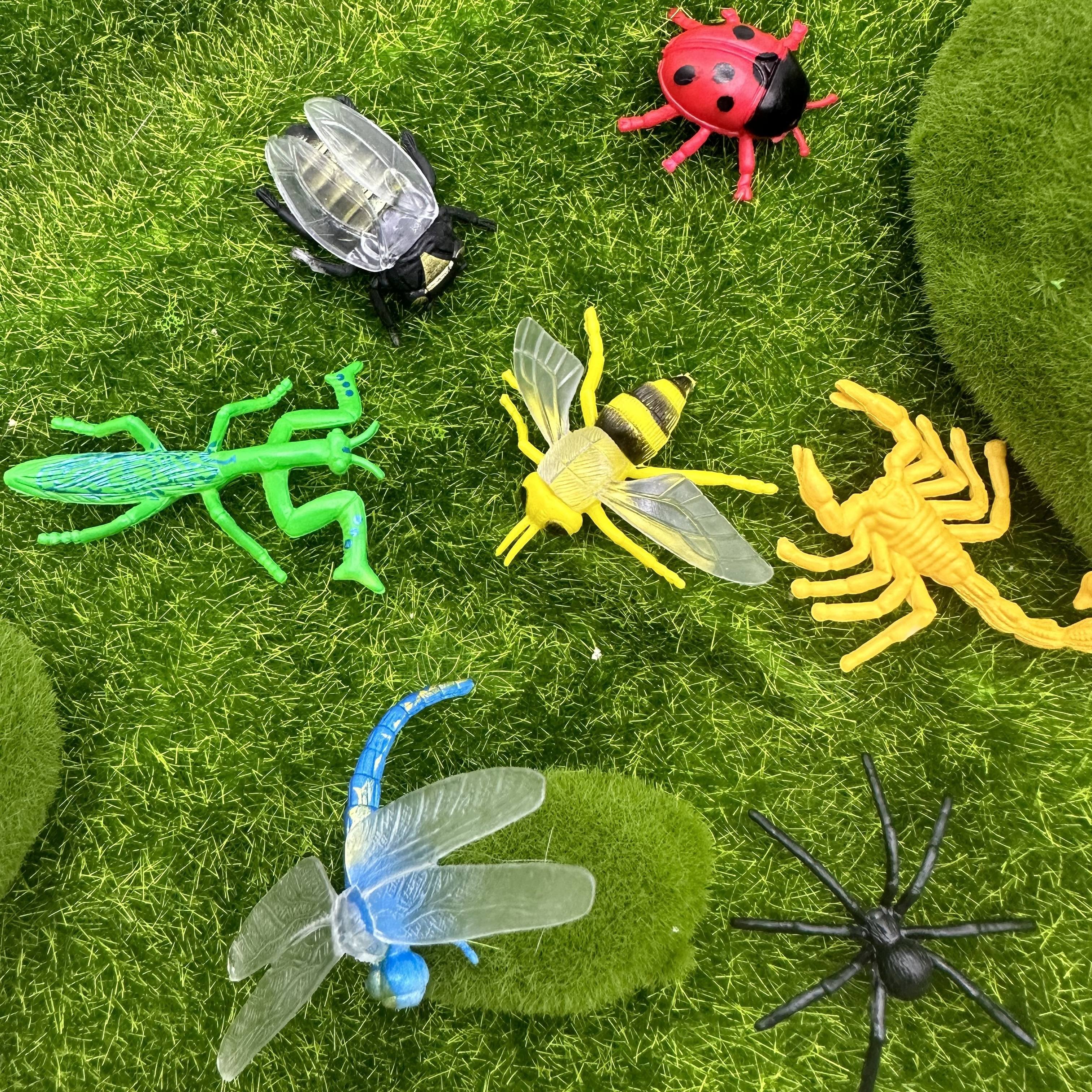 24pcs Small Insect Toys Model Mini Spider Ladybug Beetle Scorpion Butterfly