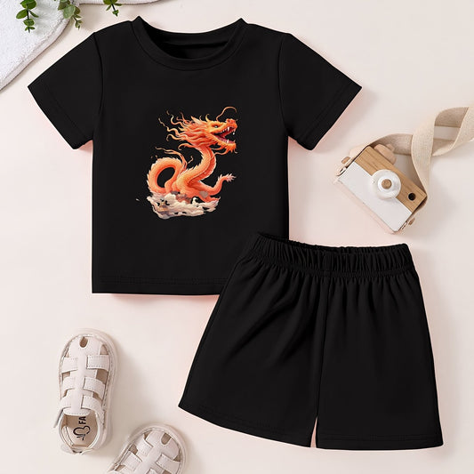 Toddler Kid 2pcs Bottoming Set Short Sleeve T shirt & Matching Shorts