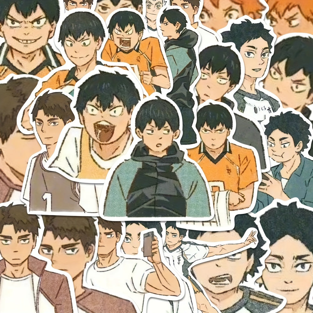 54pcs Anime Cartoon Stickers For Mobile Phone Case Luggage Notebook