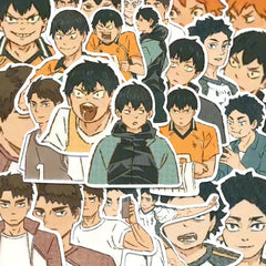 54pcs Anime Cartoon Stickers For Mobile Phone Case Luggage Notebook