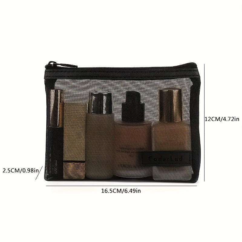 Mesh Makeup Bag Mesh Pouch Cosmetic Organizer Pouch 3 Sizes