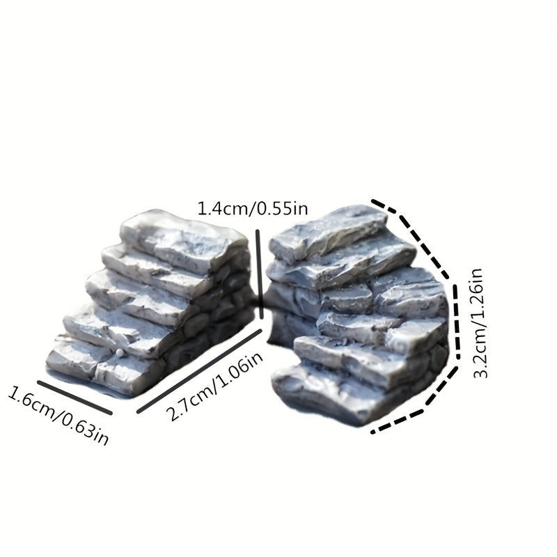 Mini Stone Steps Road Staircase Figurine Craft DIY Fairy Garden Accessories