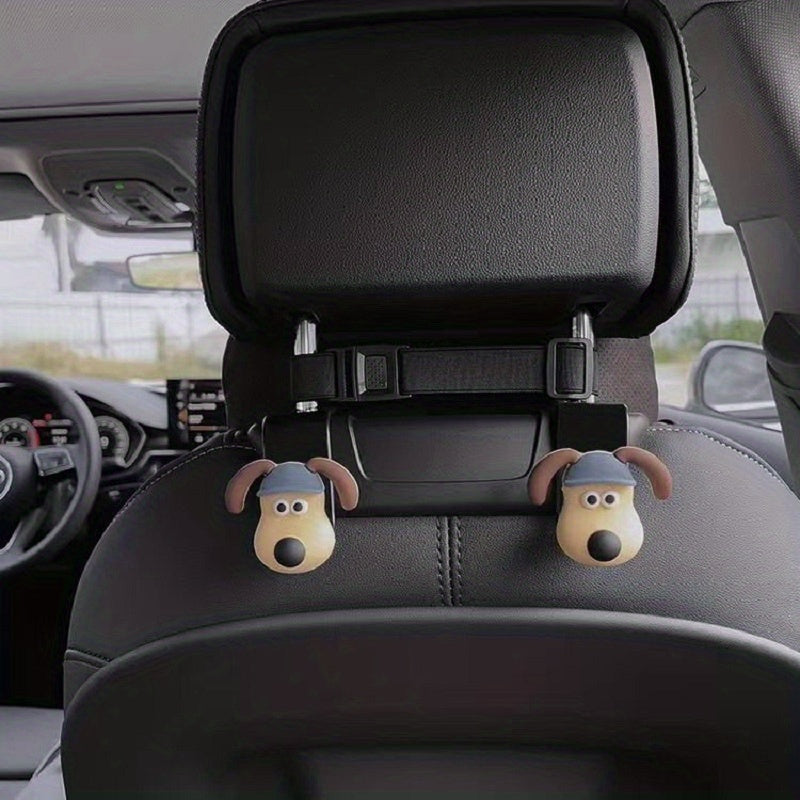 2pcs Cartoon Dog Car Hook Creative Multifunctional Decoration