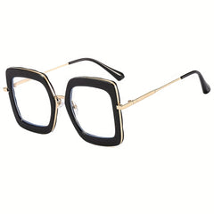 Clear Lens Glasses TR90 Square Frame Anti Light Party Glasses