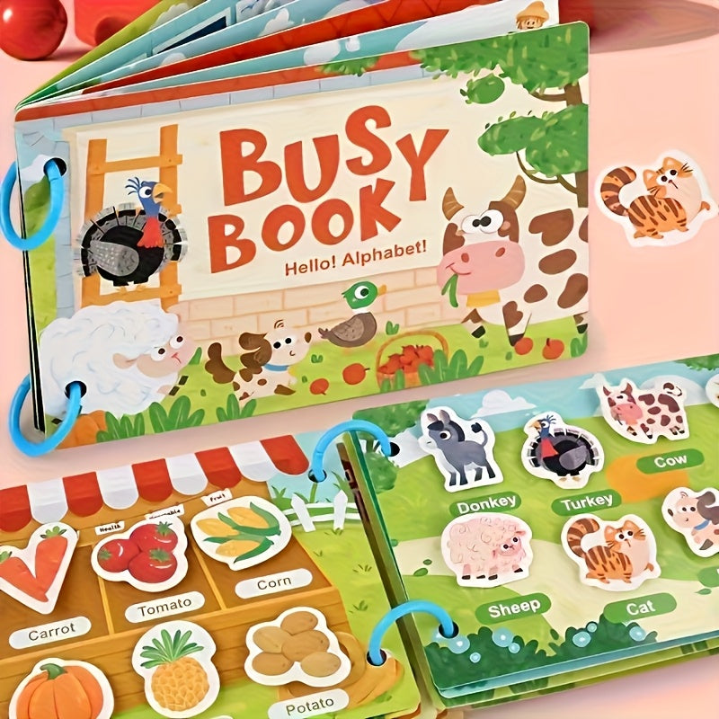 Dino & Farm Busy Book for Kids 3 Interact Quiet Activity
