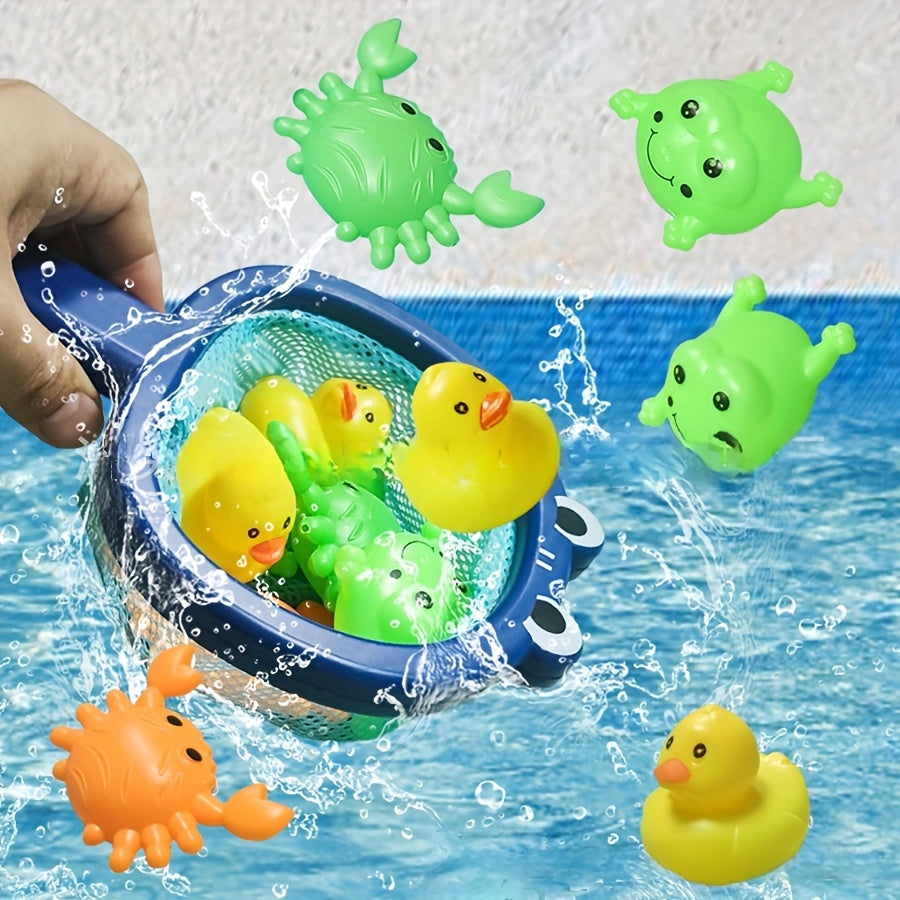 9pcs Kids Bath Animal Fishing Toy Set