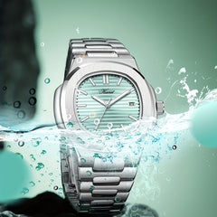Youth Stainless Steel Quartz Watch Luminous Date Waterproof