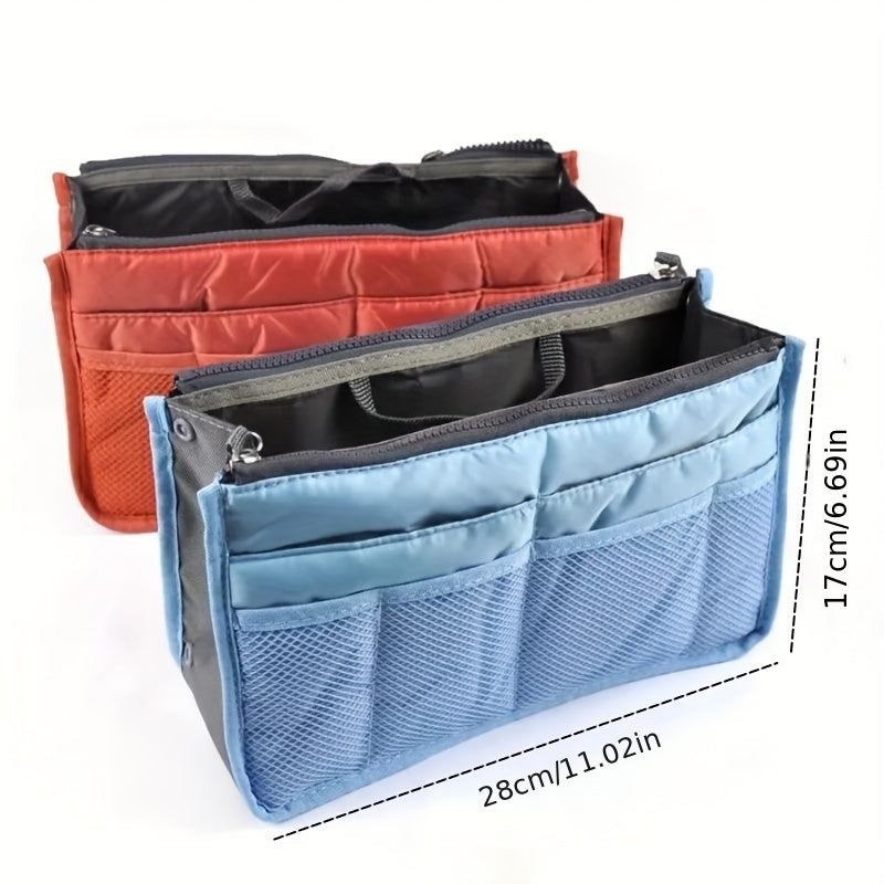 Large Capacity Double Layer Makeup Bag Portable Storage Organizer