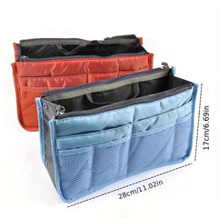 Large Capacity Double Layer Makeup Bag Portable Storage Organizer