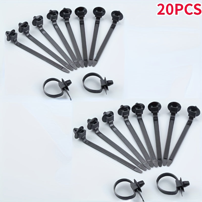 20pcs Nylon Tie Wrap Cable Fasteners for Cars 92mmx5mm