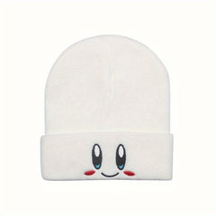 Smiling Face Eyes Embroidery Woolen Hat for Men