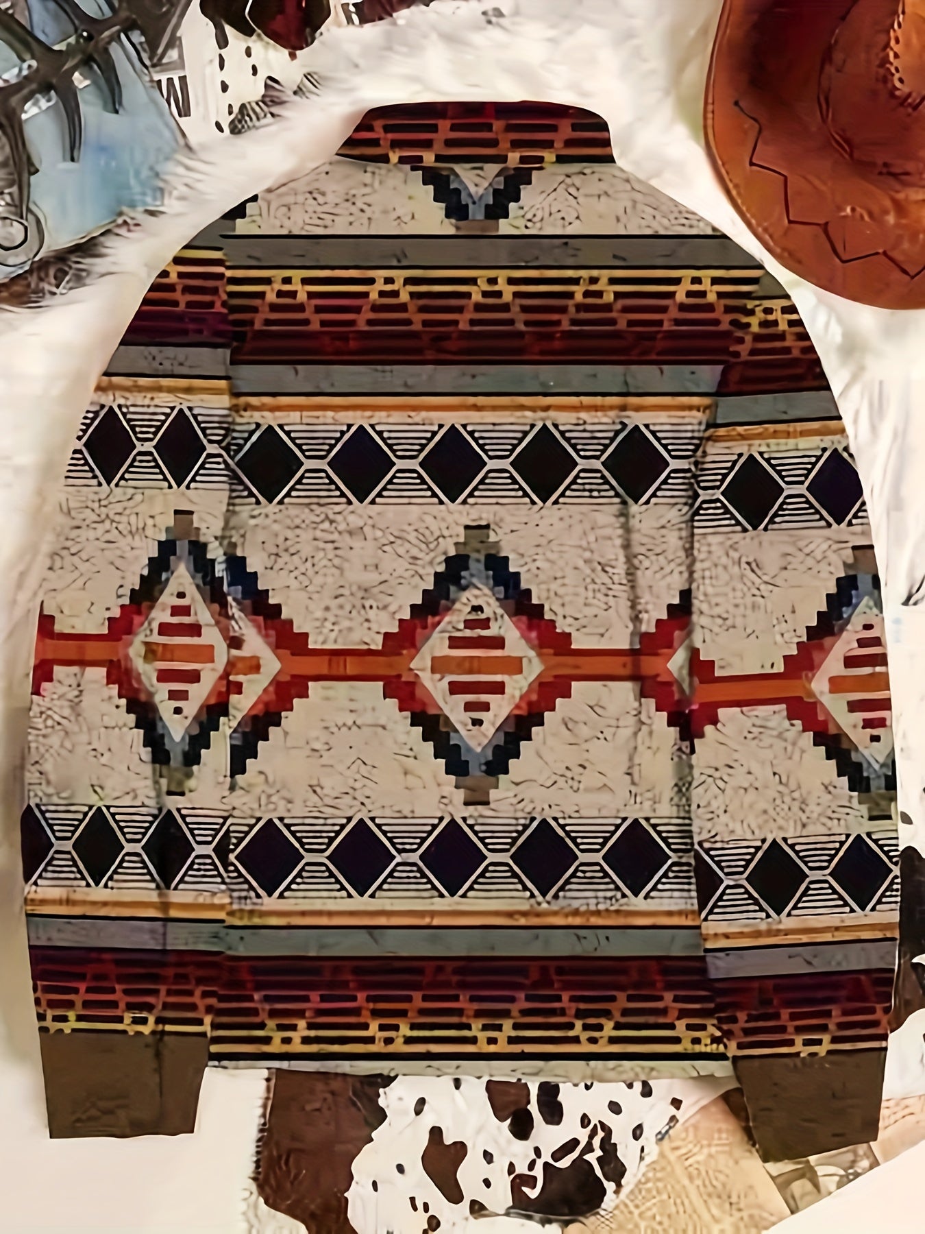 Men's Ethnic Style Fleece Long Sleeve Sweatshirt Coat
